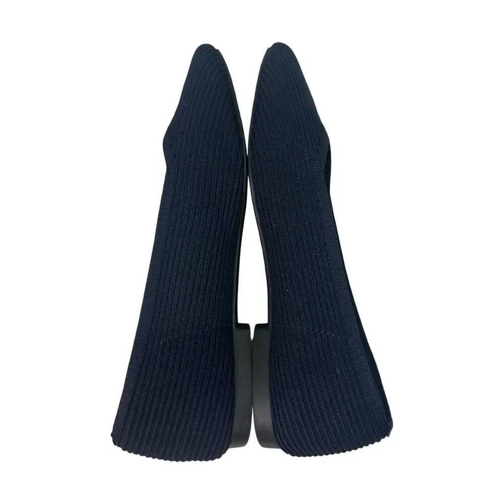 VIVAIA Womens EU 38.5 Blue Knit Ballet Flats Slip On Comfort Lightweight Casual